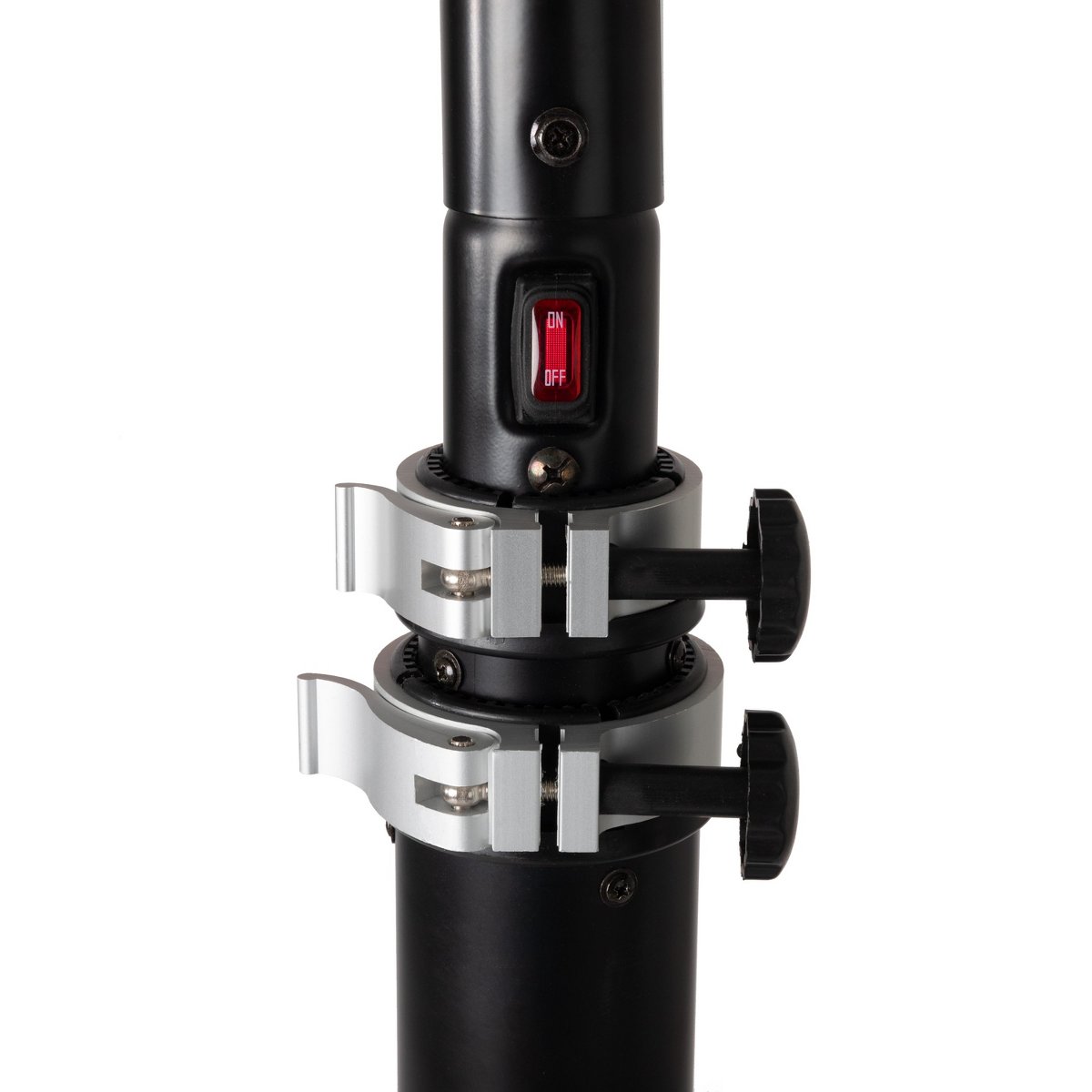Black Powder Coated Steel Telescoping Offset Pole Mounted Infrared Patio Heater
