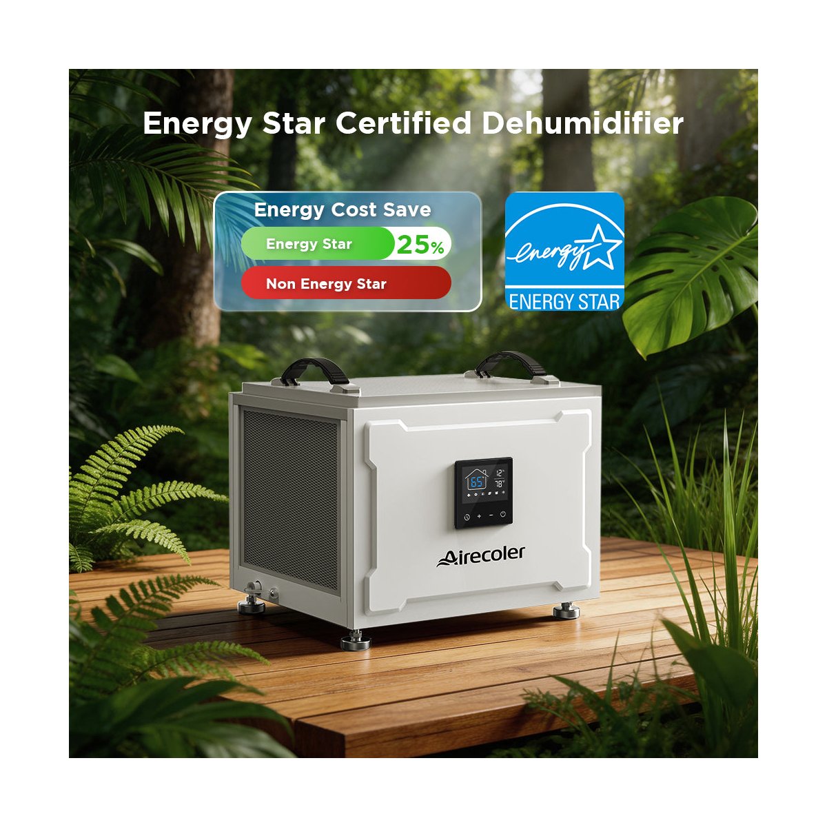 70 Pints Energy Star Commercial Dehumidifier with Pump for Crawlspace & Basement, Built-in Remote Control