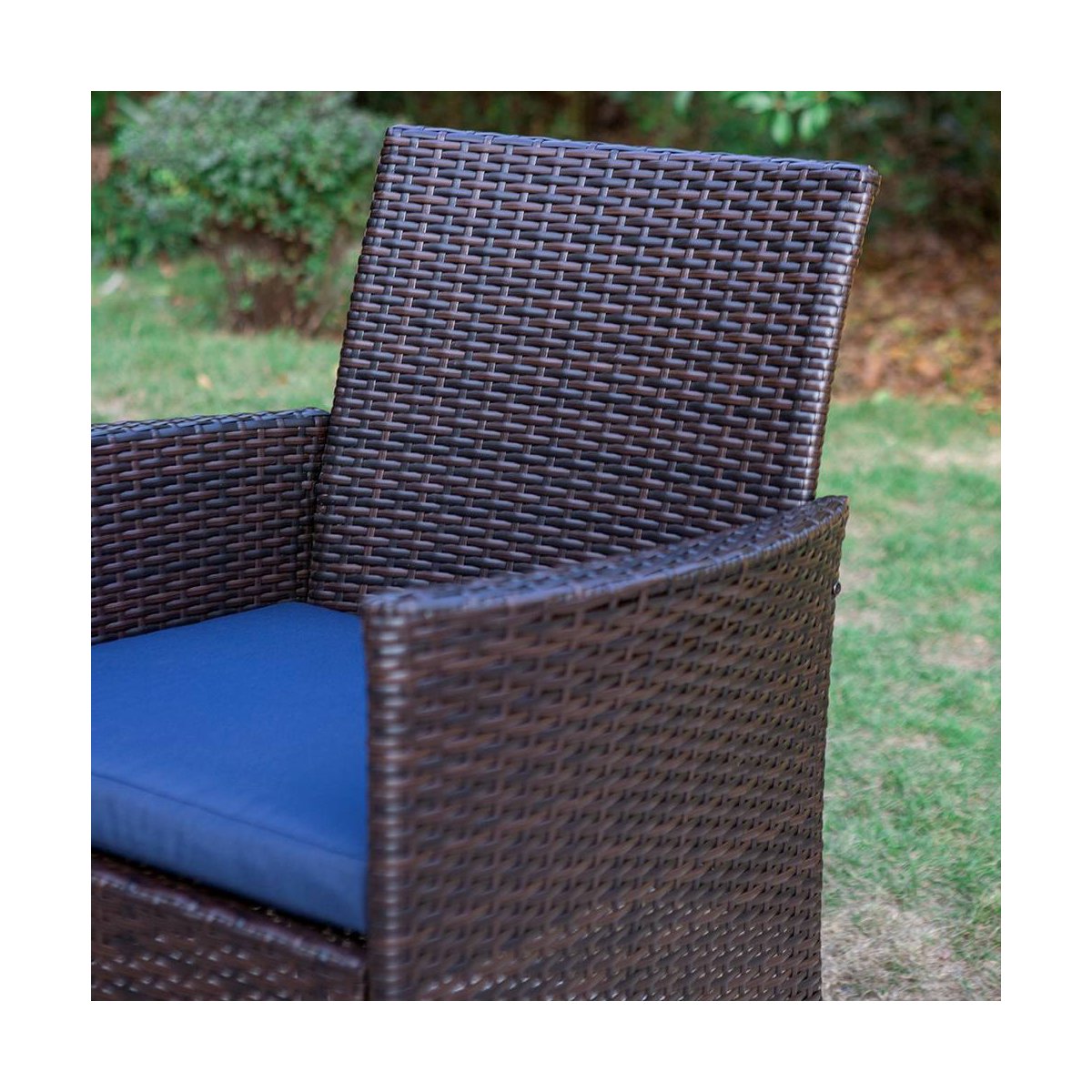 5pc Patio Set with Wicker Chairs & 28 Propane Gas Fire Pit Table