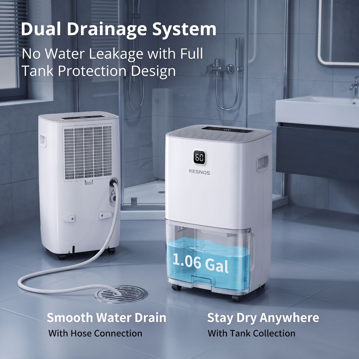 Energy Star 120 Pint Dehumidifier for Home & Basements up to 6500 sq ft