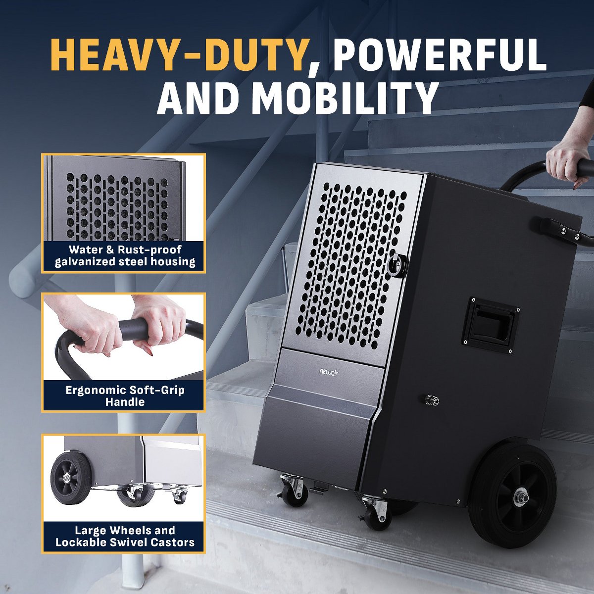 160 Pints Commercial Dehumidifier with Pump