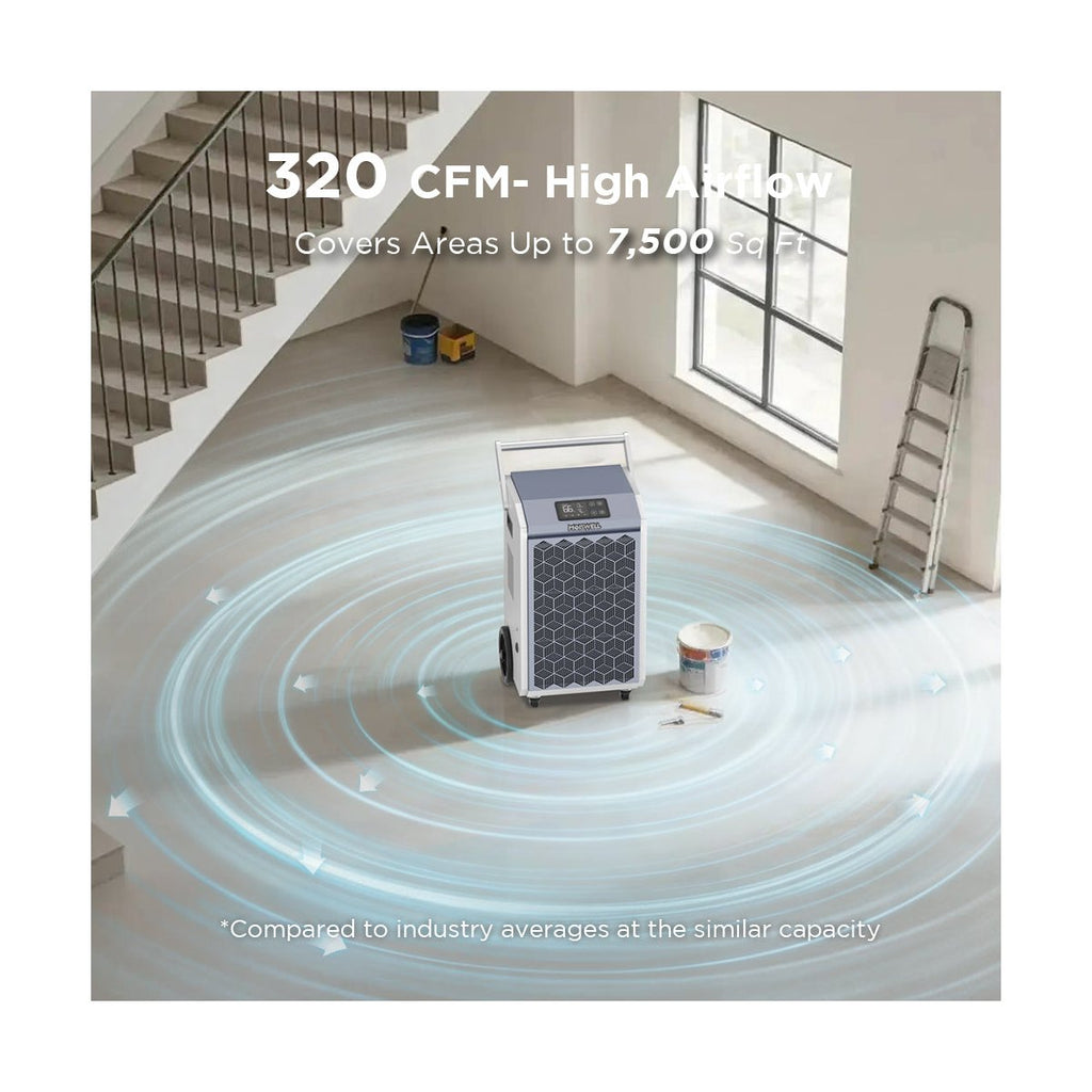 200 Pints Commercial Dehumidifier with Pump Heavy-Duty Moisture Control for Basement Warehouse, Industry Water Damage Unit, Auto Defrost