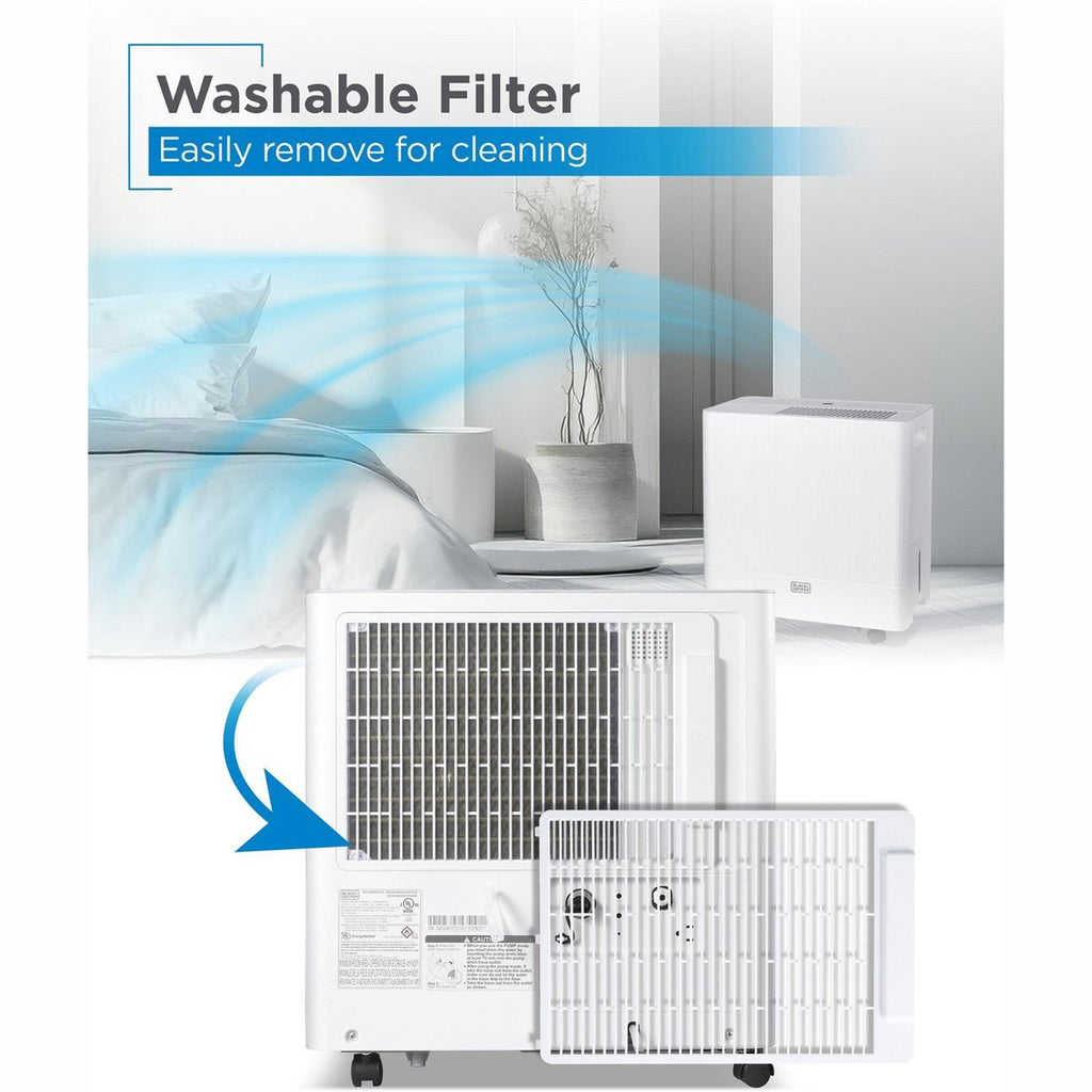 50-Pint Portable Dehumidifier with Built-in Pump, For up to 4500 Sq. Ft., 12.68-Pint Bucket, Energy Star Certified, BDM50PWCDA, White