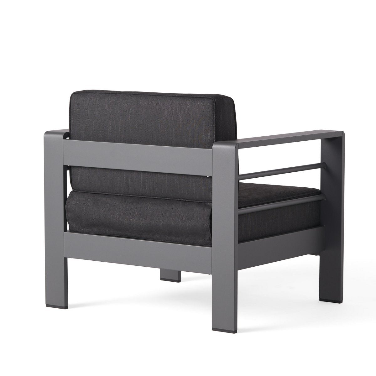 Cape Coral Outdoor Aluminum 7 Seater Sofa Chat Set with Fire Pit