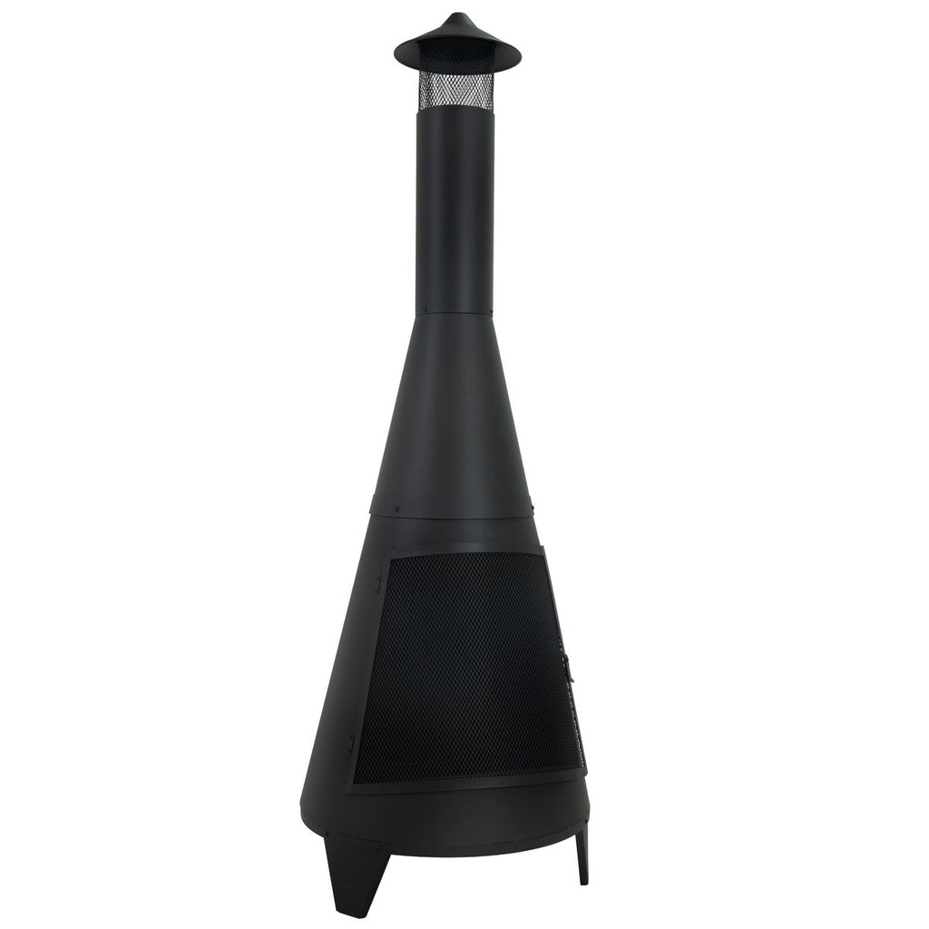 Sunnydaze Outdoor Backyard Large Freestanding Oxidized Steel Wood-Burning Fire Pit Chiminea 70