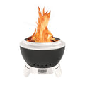 19.5 Cleanburn Round Outdoor Fire Pit Black: Smokeless, Rust-Resistant with Removable Ash Pan