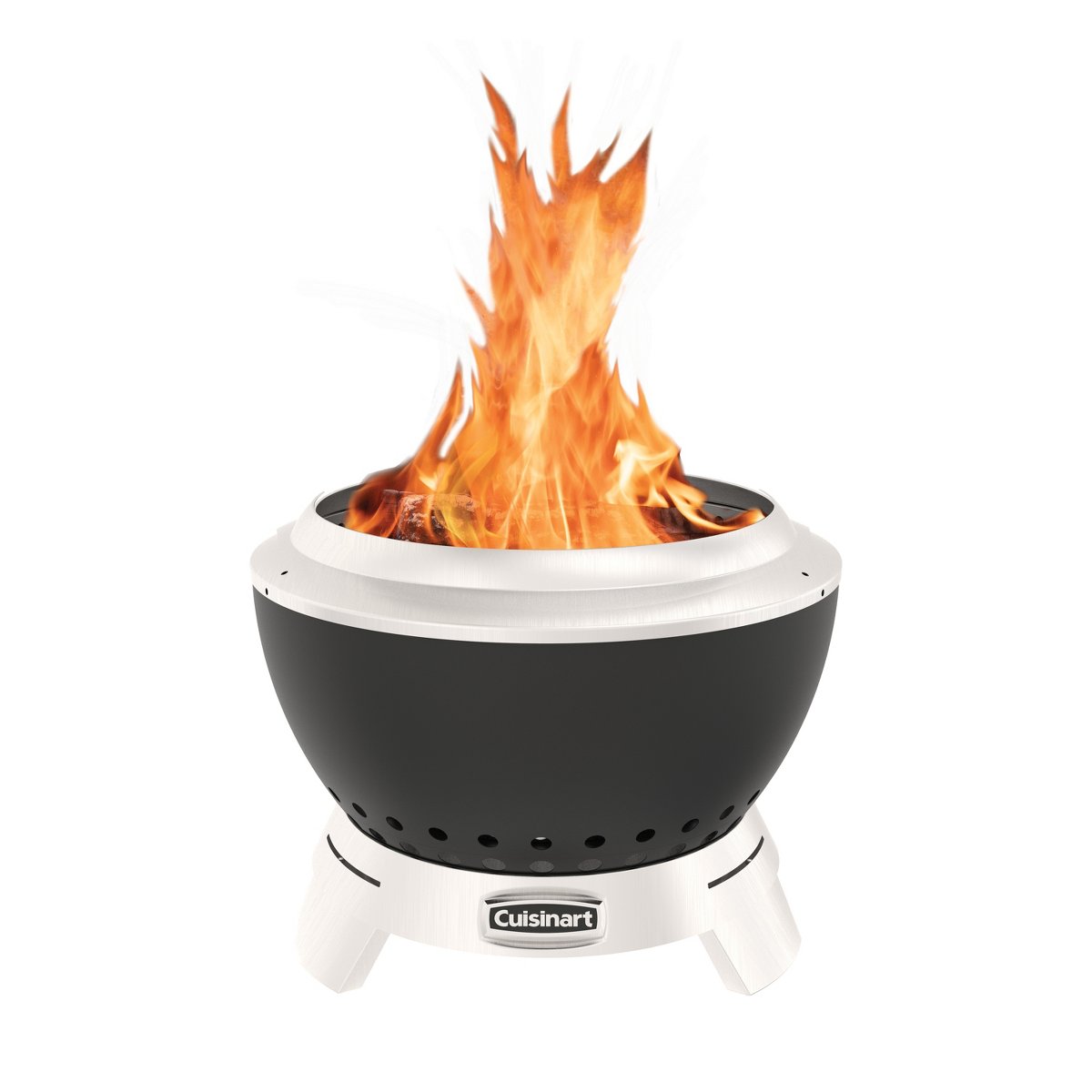 19.5 Cleanburn Round Outdoor Fire Pit Black: Smokeless, Rust-Resistant with Removable Ash Pan