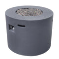 Outdoor 40,000 BTU Lightweight Concrete Circular Fire Pit Table