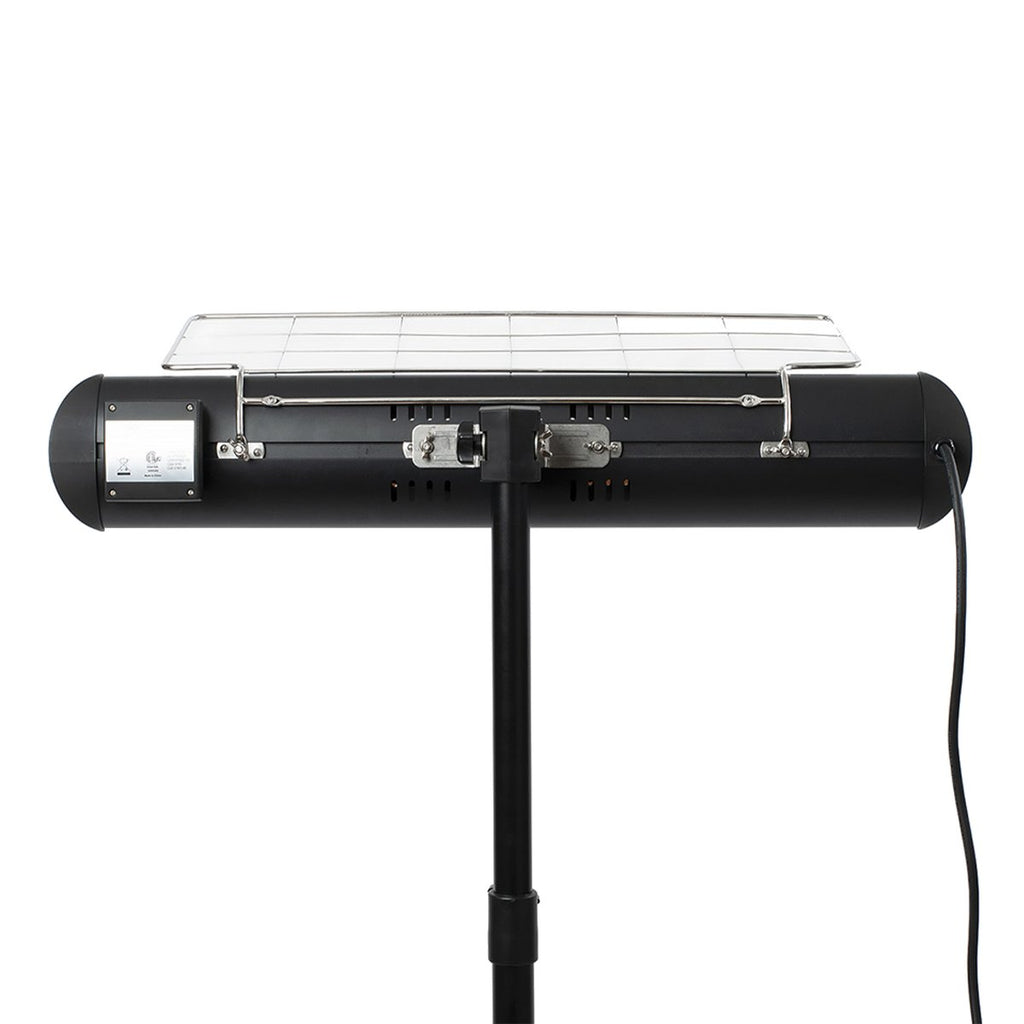 HeatMate Weatherproof Graphite Patio Heater with Stand & Remote, Silver