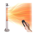 1500W Electric Floor Standing Patio Heater with Remote Control Three Heat Settings (SLOHT42)