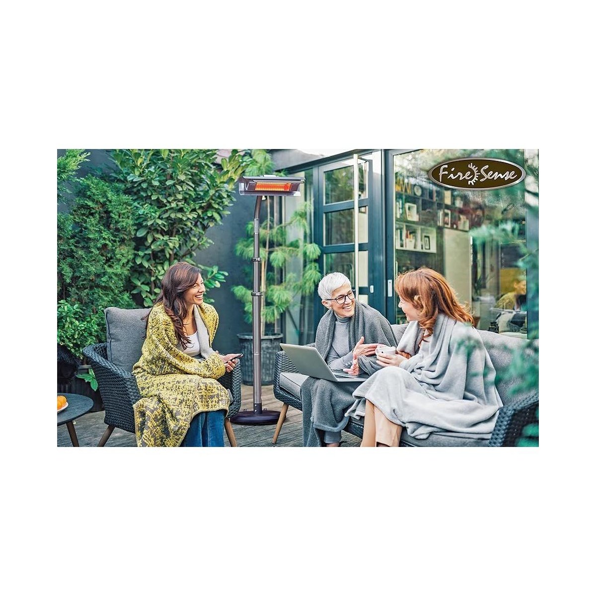 Stainless Steel Telescoping Offset Pole Mounted Infrared Patio Heater