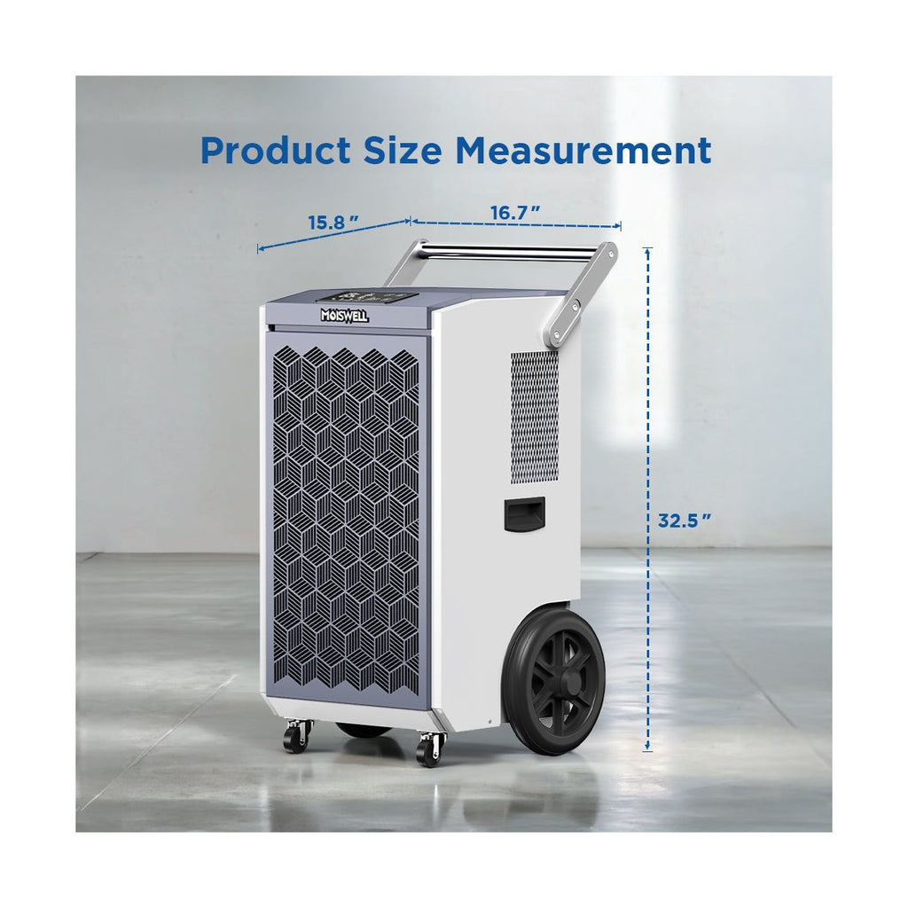 260 Pints Commercial Dehumidifier with Pump Heavy-Duty Moisture Control for Basement Warehouse, Industry Water Damage Unit, Auto Defrost