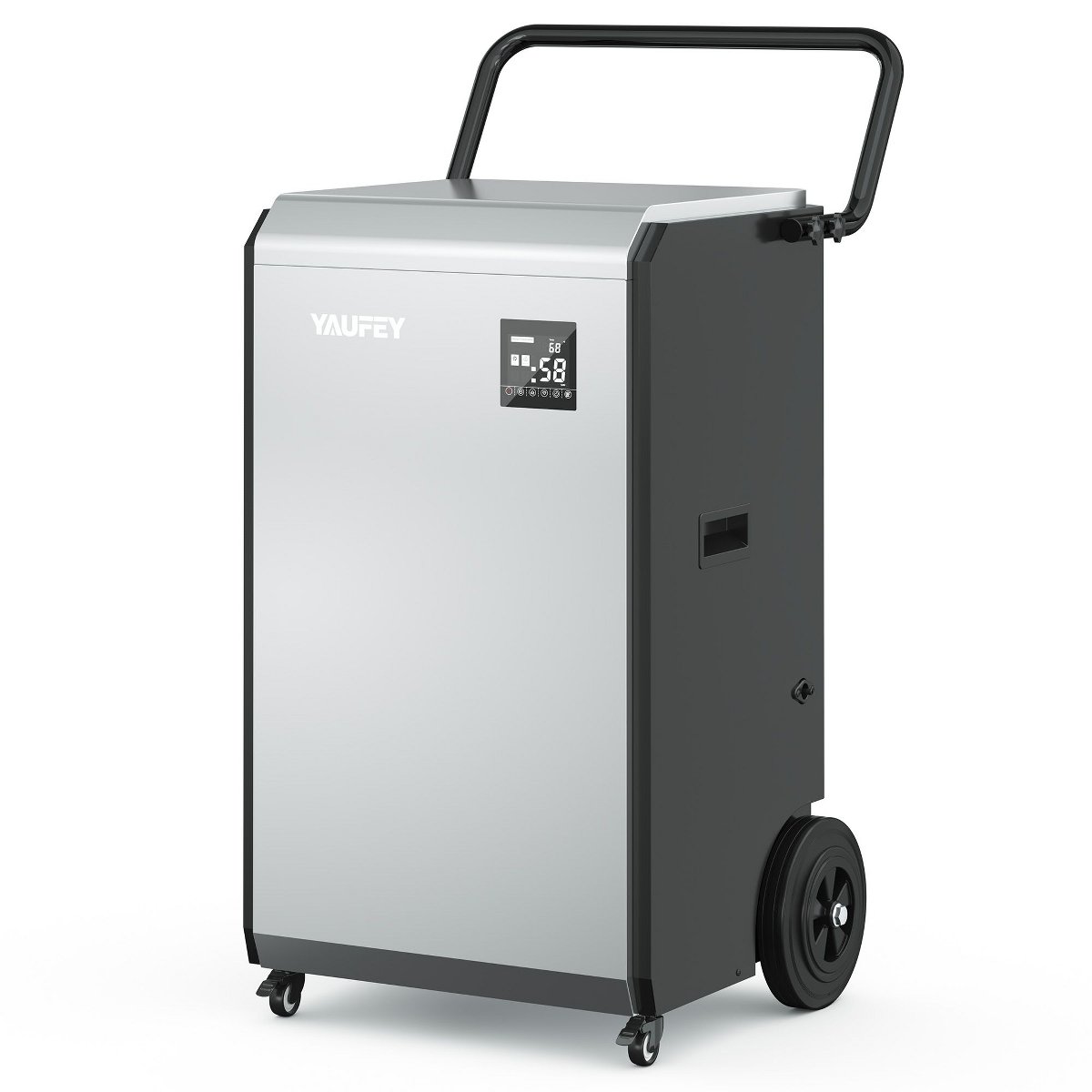 240 pt. 7500 sq.ft. Commercial Dehumidifier in Silver with Pump for Large Space Like Basements, Workshops, Bucketless, Auto Restart