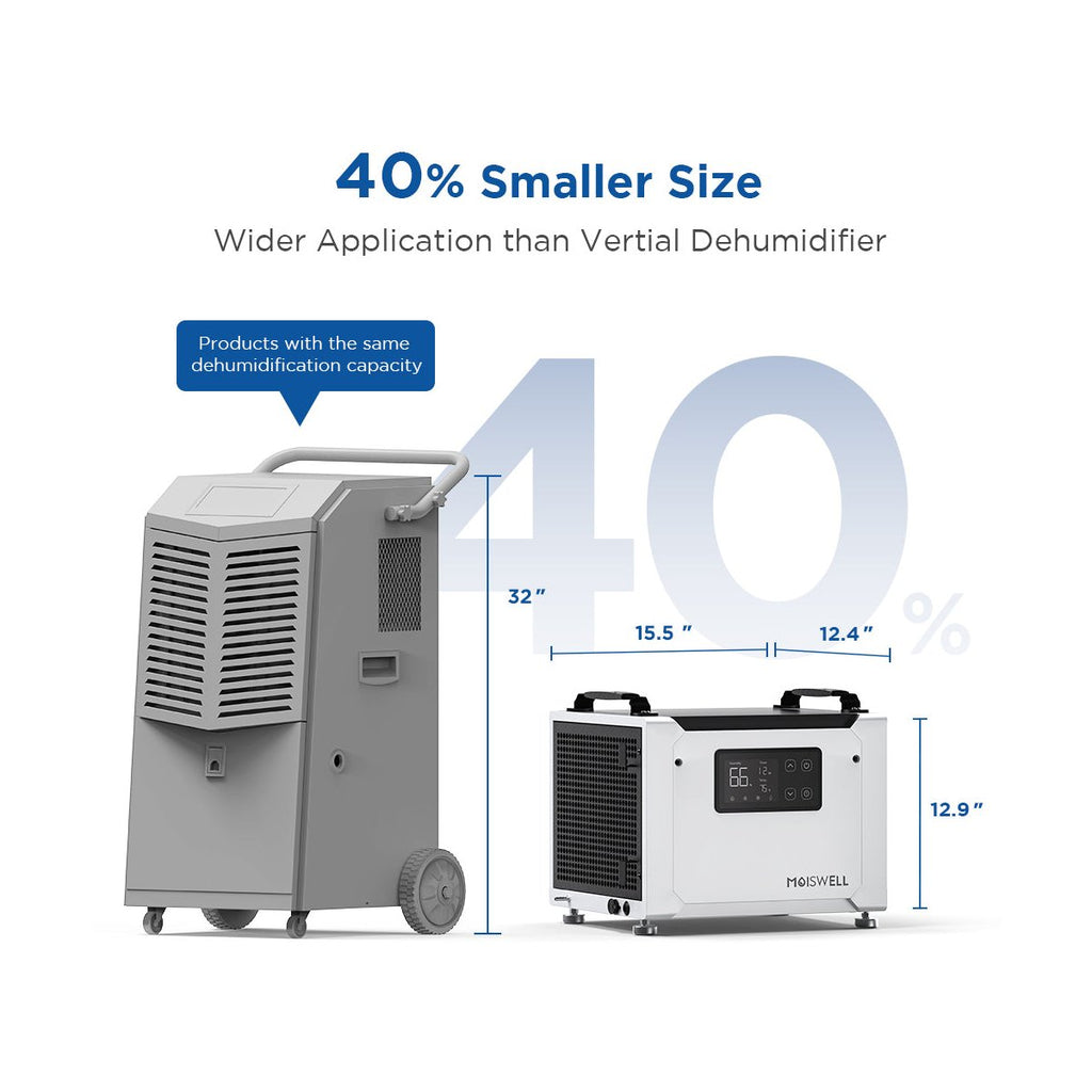 70 Pints Energy Star Certified Commercial Dehumidifier with Pump for Crawlspace