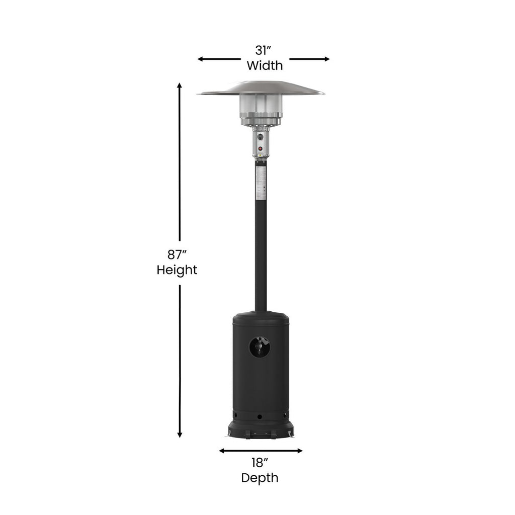 Outdoor Patio Heater 7.5 Feet Round Steel Patio Heater 40,000 BTU's