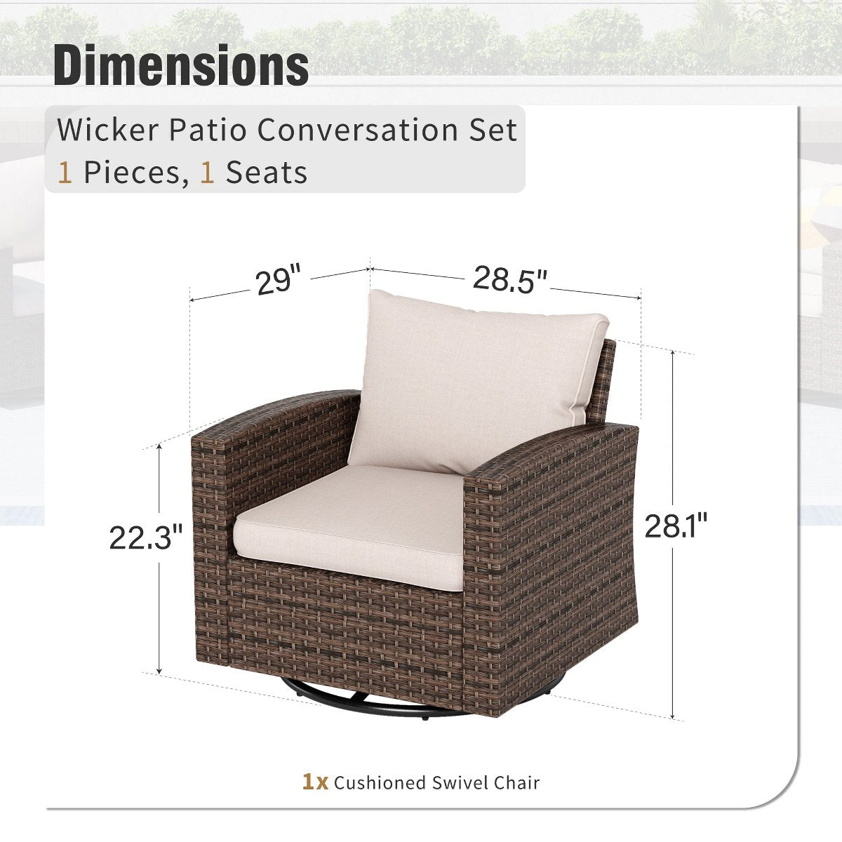 8pc Outdoor Patio Wicker Rattan Cushioned Sofa Fire Pit Set with Ottomans and Single Sofas
